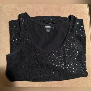 DKNY Black Sequin Tank